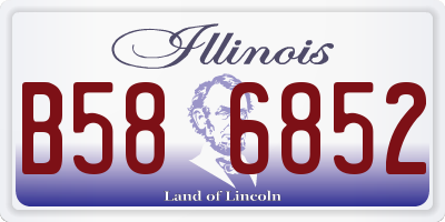 IL license plate B586852