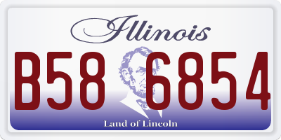 IL license plate B586854