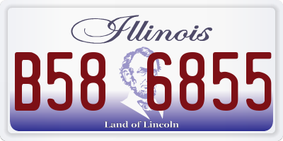 IL license plate B586855