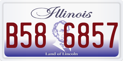 IL license plate B586857