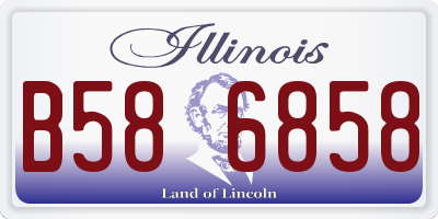 IL license plate B586858