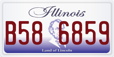 IL license plate B586859