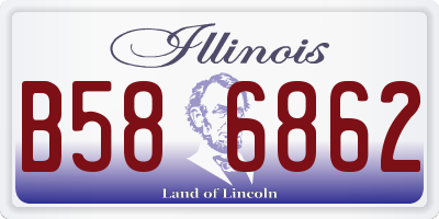 IL license plate B586862