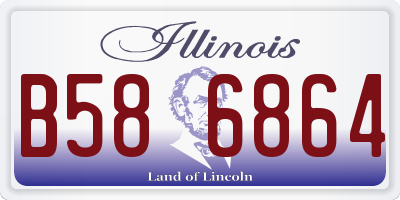 IL license plate B586864