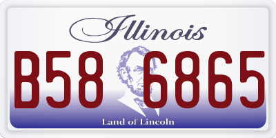 IL license plate B586865