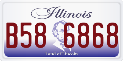 IL license plate B586868