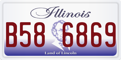 IL license plate B586869