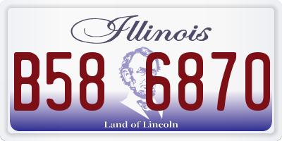 IL license plate B586870