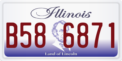 IL license plate B586871