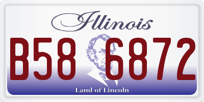 IL license plate B586872