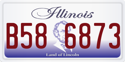 IL license plate B586873