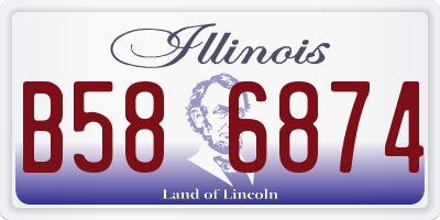 IL license plate B586874