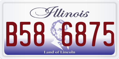 IL license plate B586875