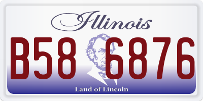 IL license plate B586876