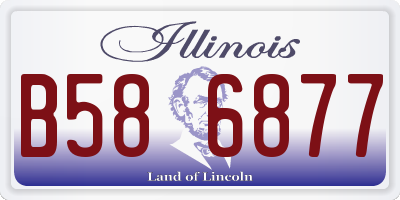 IL license plate B586877
