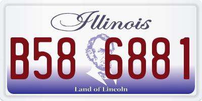 IL license plate B586881