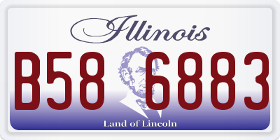 IL license plate B586883
