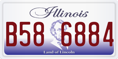 IL license plate B586884