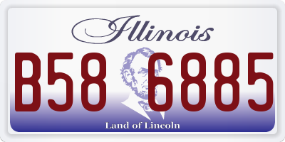 IL license plate B586885