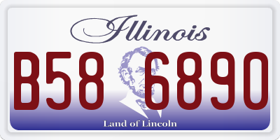 IL license plate B586890