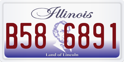 IL license plate B586891