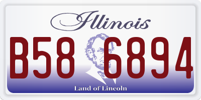IL license plate B586894