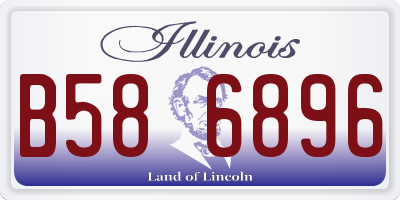 IL license plate B586896