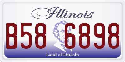 IL license plate B586898