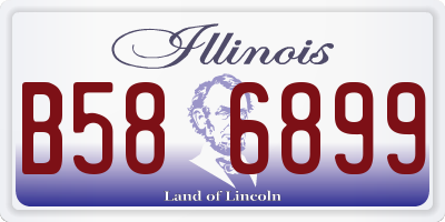 IL license plate B586899
