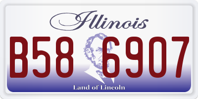 IL license plate B586907