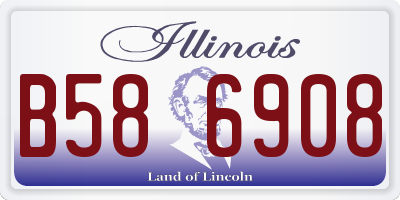 IL license plate B586908