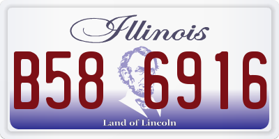 IL license plate B586916