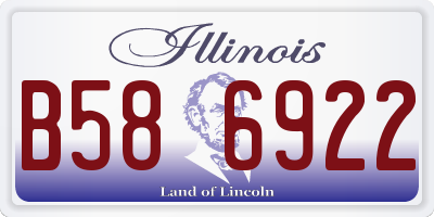 IL license plate B586922