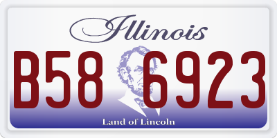 IL license plate B586923
