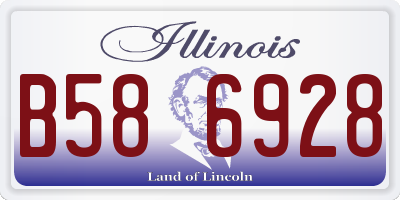 IL license plate B586928