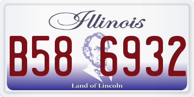 IL license plate B586932