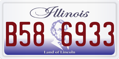 IL license plate B586933