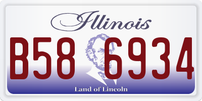 IL license plate B586934