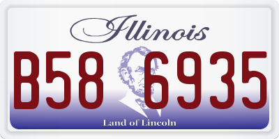 IL license plate B586935