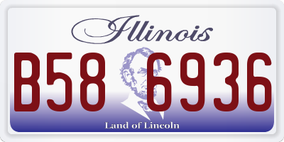 IL license plate B586936