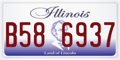 IL license plate B586937