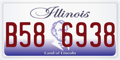 IL license plate B586938