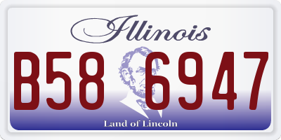 IL license plate B586947