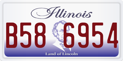 IL license plate B586954