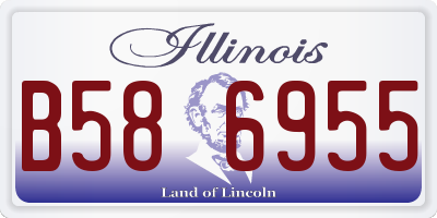IL license plate B586955