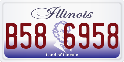 IL license plate B586958
