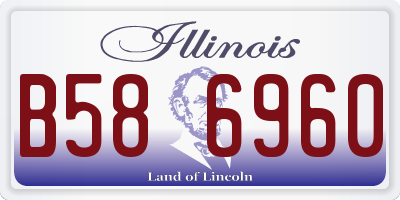 IL license plate B586960