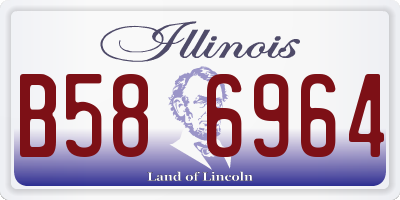 IL license plate B586964