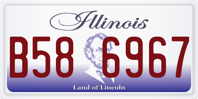 IL license plate B586967