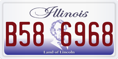 IL license plate B586968
